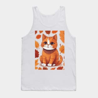 autumn Cat Tank Top